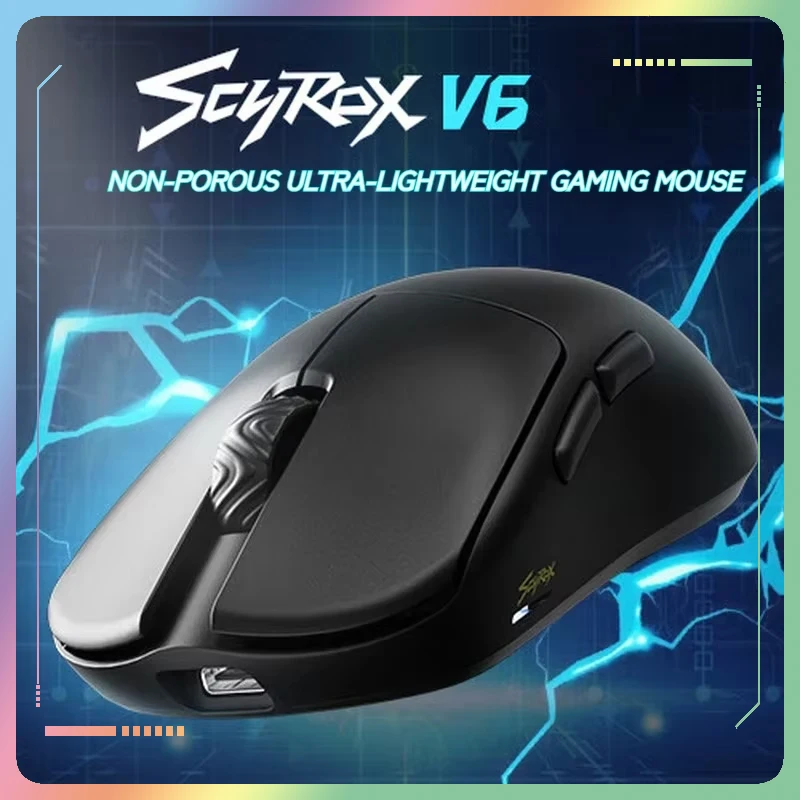 

New Scyrox V6 Nonporous Lightweight Wireless E-Sports Mouse Middle And Small Hands Grasping And Pawling Game Mouse Peripheral