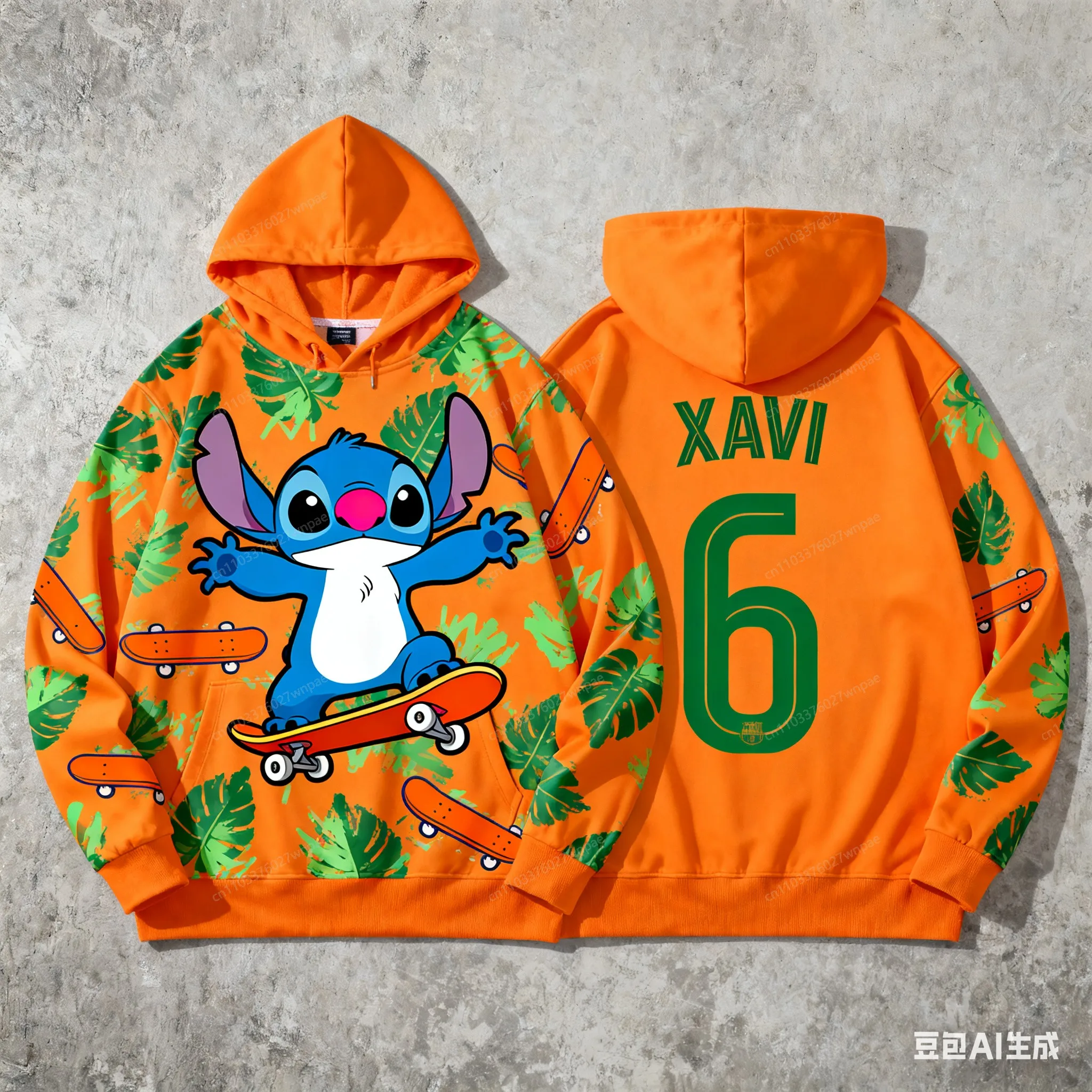 سترة جيرسي بغطاء للرأس بطباعة ثلاثية الأبعاد من AI-Creative Stitch: أنيقة ومريحة رياضية كاجوال كلاسيكية، ضرب عالمي لطيف وأجنبي، جاهز للجنسين للبالغين والأطفال #1