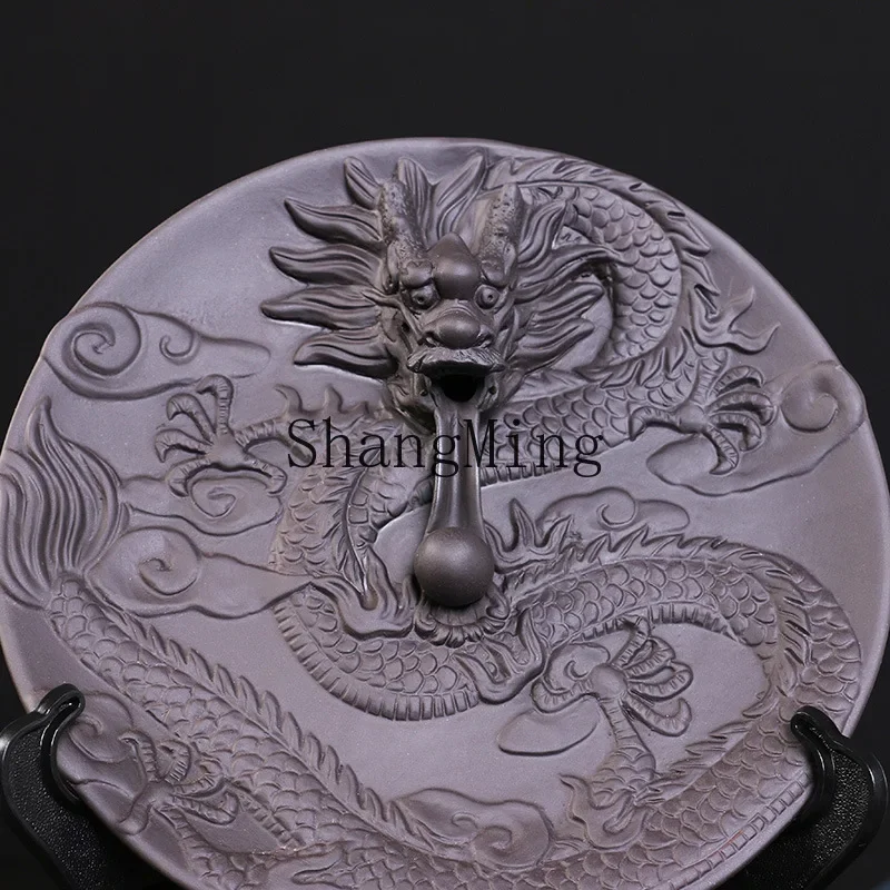 

CL ceramic incense burner backflow creative ornament aromatherapy agarwood sandalwood room antique golden dragon