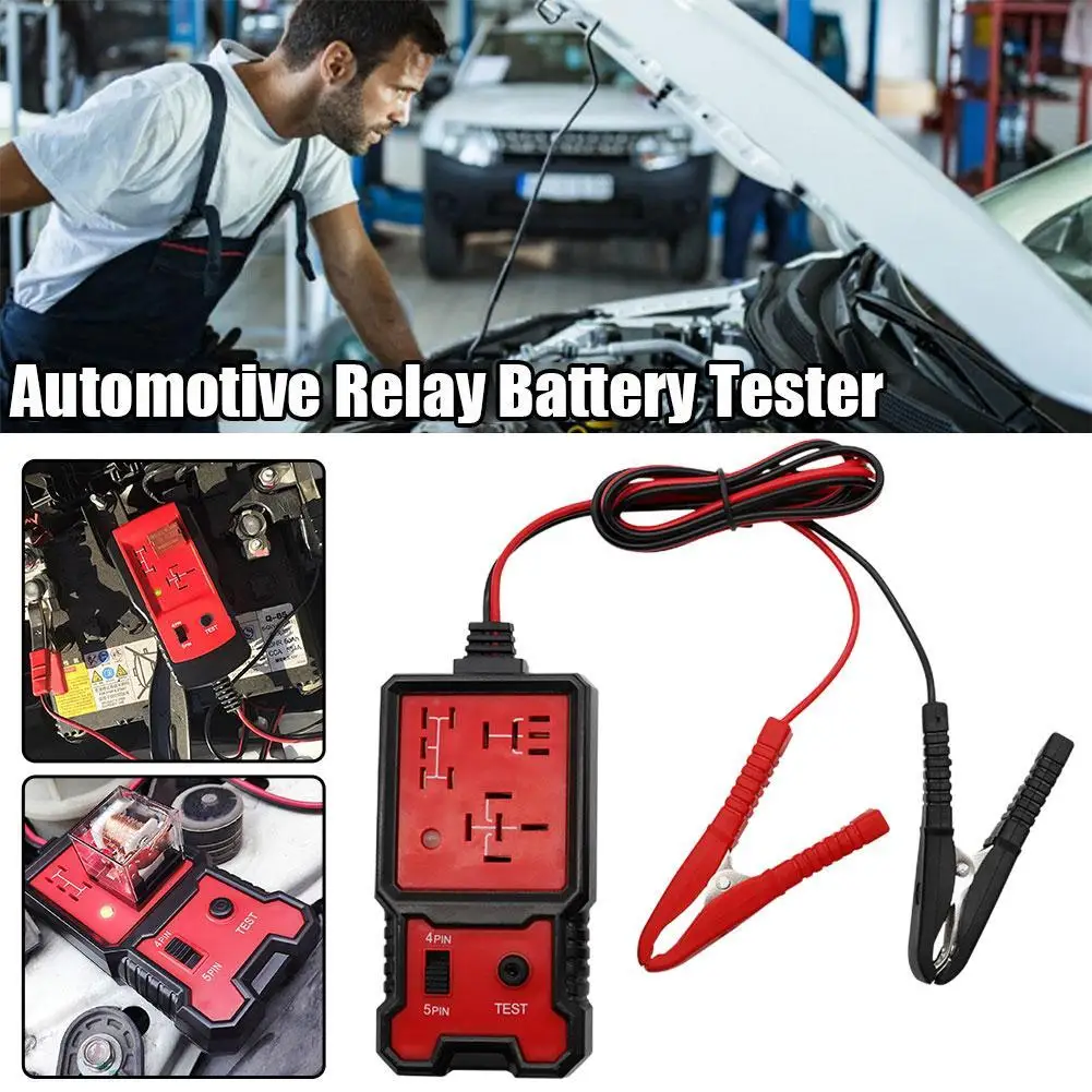 Car Relay Tester Universal 12v Car Battery Checker Tester Tester Relay Voltage Indicator Light Electronic Led Automotive C1q0