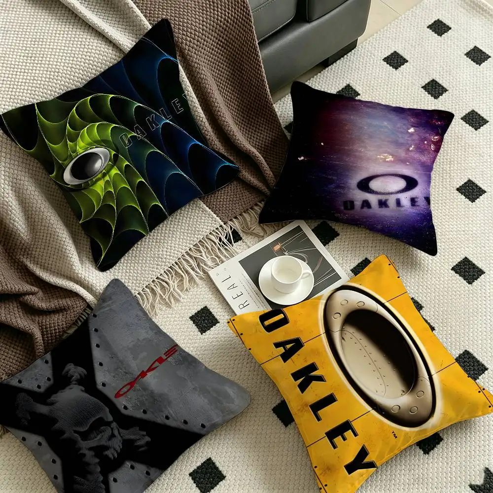 O-Oakleys Logo Cushion Cover Polyester Sofa Cushions Decorative Throw Pillows Home Decoration Pillowcover