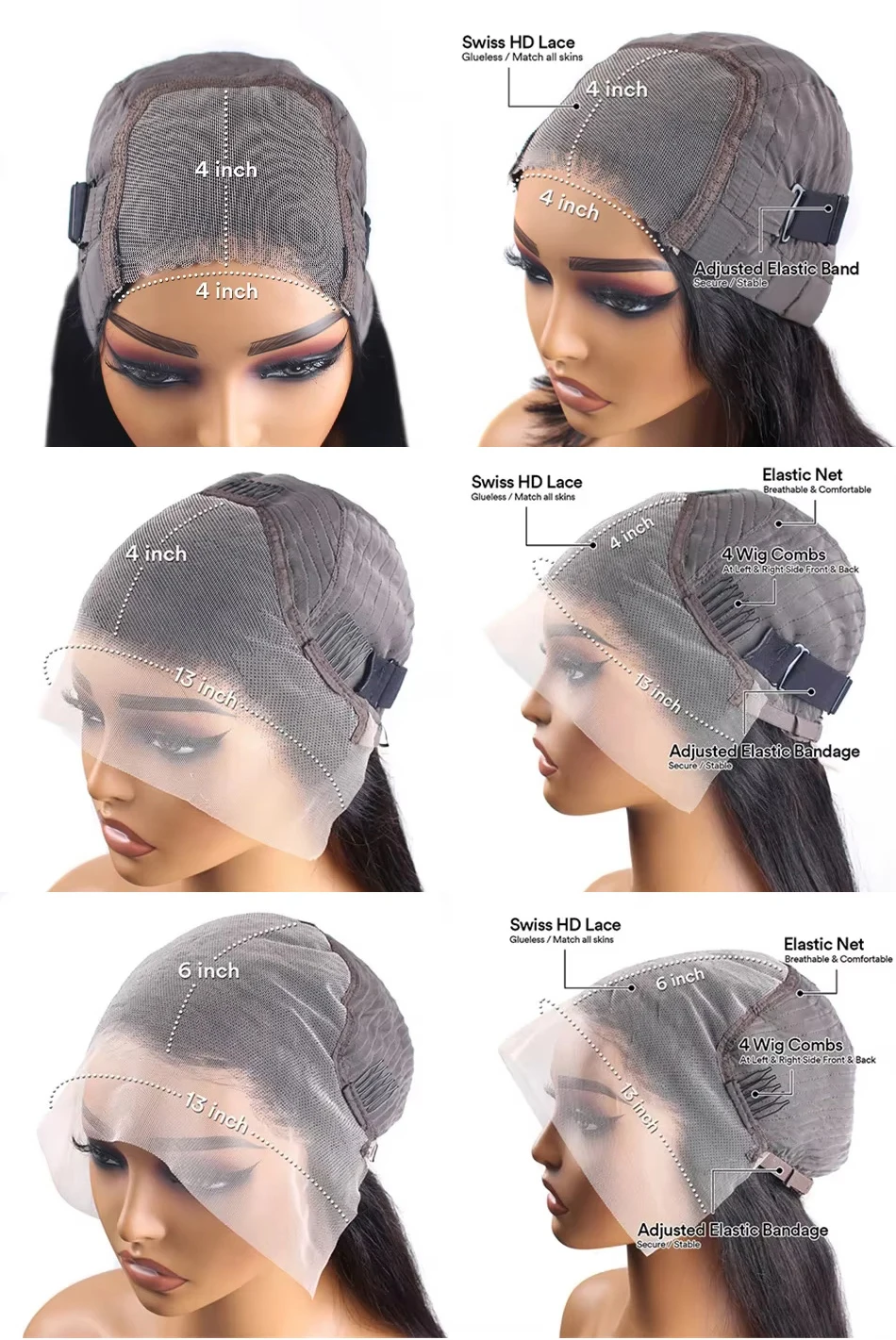 300% ​ الكثافة الجسم موجة 13x6 HD الدانتيل أمامي 100% خصلات الشعر المستعار الإنسان 14 36 بوصة الزنجبيل البرتقالي الدانتيل إغلاق شعر مستعار أمامي للنساء السود