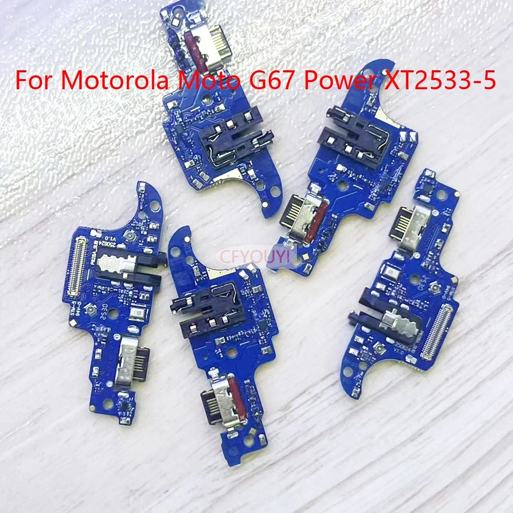 1-10PCS Charging Port Flex Cable For Motorola Moto G67 Power XT2533-5 USB Charge Port Dock Connector Charging Board Flex Cable