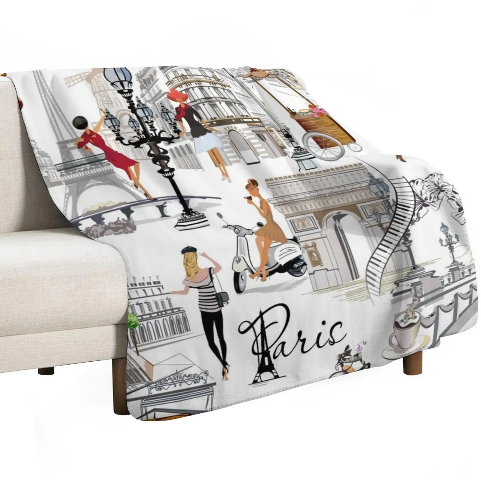 Travel to Paris Throw Blanket Sofa Beautifuls Bed Fashionable sofa bed valentine gift ideas blankets ands Blankets