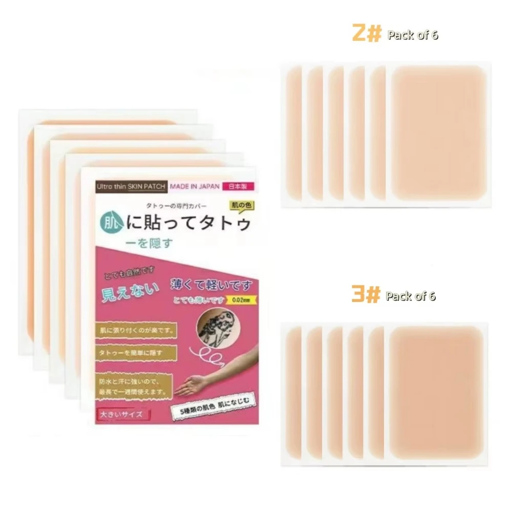 Unisex Waterproof Ultra Thin Tattoo Full Cover Concealer Stickers Body Arm Temporary Concealing Scar Cover Flaw Concealing Tapes