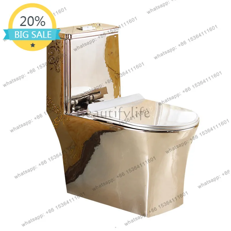 D30 Nordic silver toilet flush siphon water-saving color deodorant toilet