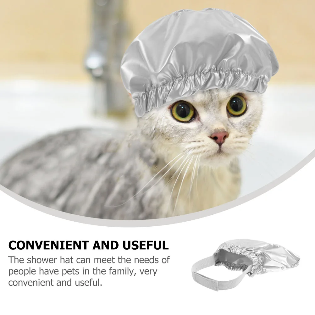 

Waterproof Shower Cap Reusable Bath Hat for Dogs Cats Ear Cover Pet Grooming Accessories Pet Supply Bathroom Kitten Puppy