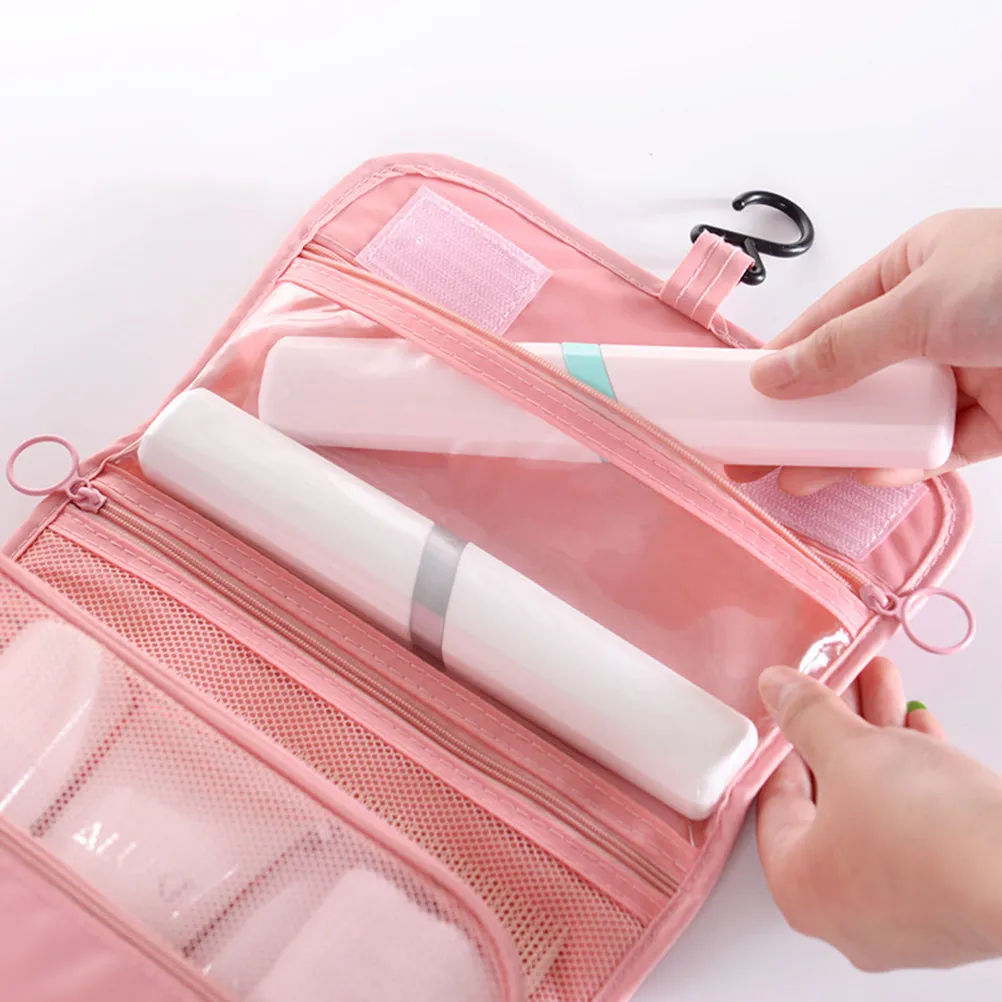 1Set Travel Toothbrush Set with Storage Box Lightweight Portable Compact Design for Toothbrush and Toothpaste Keeps Bristles