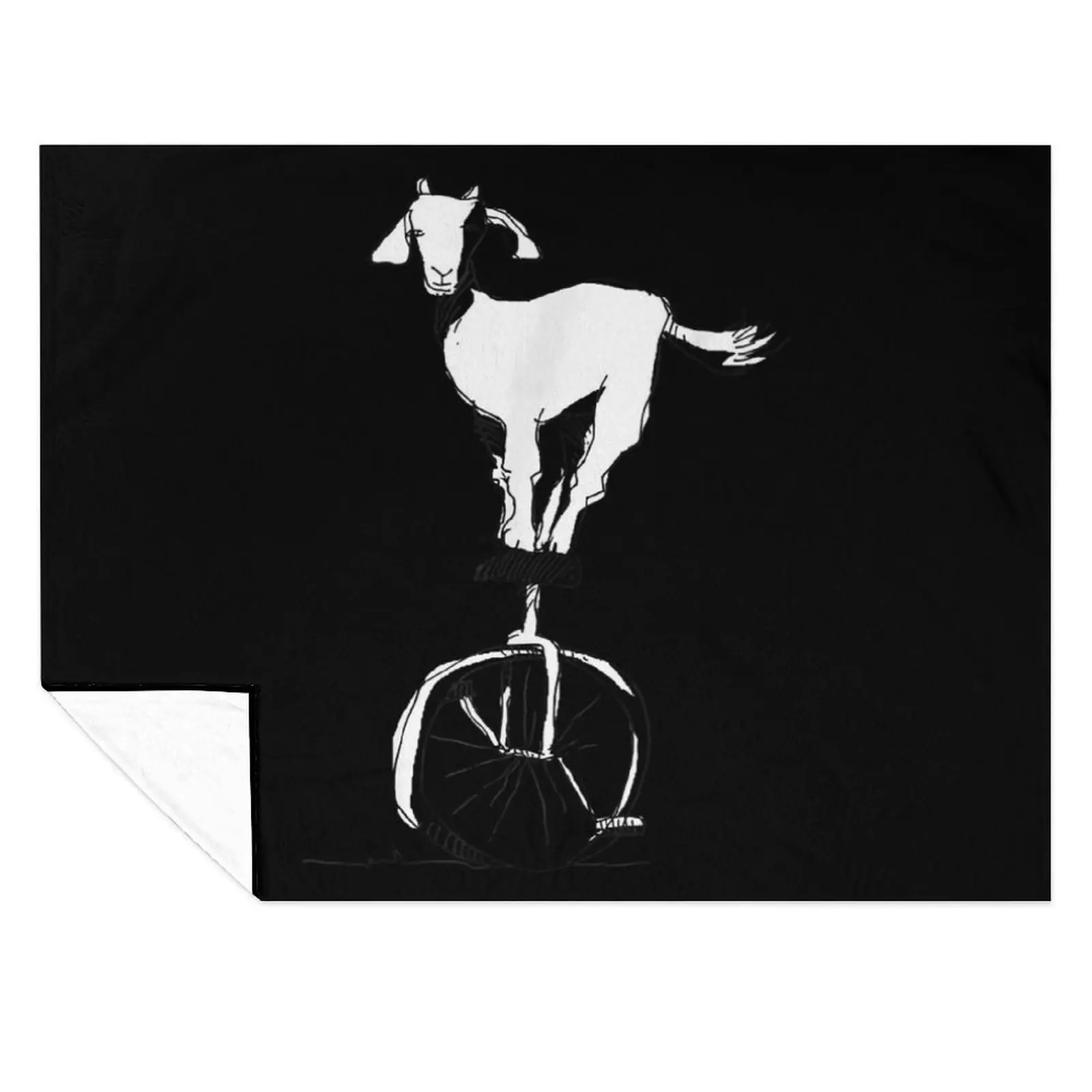 

Goat On A Unicycle Funny Circus Animal Lovers Throw Blanket cosplay anime Travel Plaid on the sofa Decorative Sofa Blankets