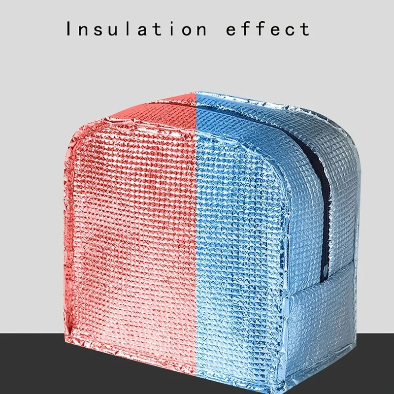 Black Cationic Insulated Lunch Bag, Thermal Food Tote for Work School Picnic, Portable Cooler Bag 1-Pack