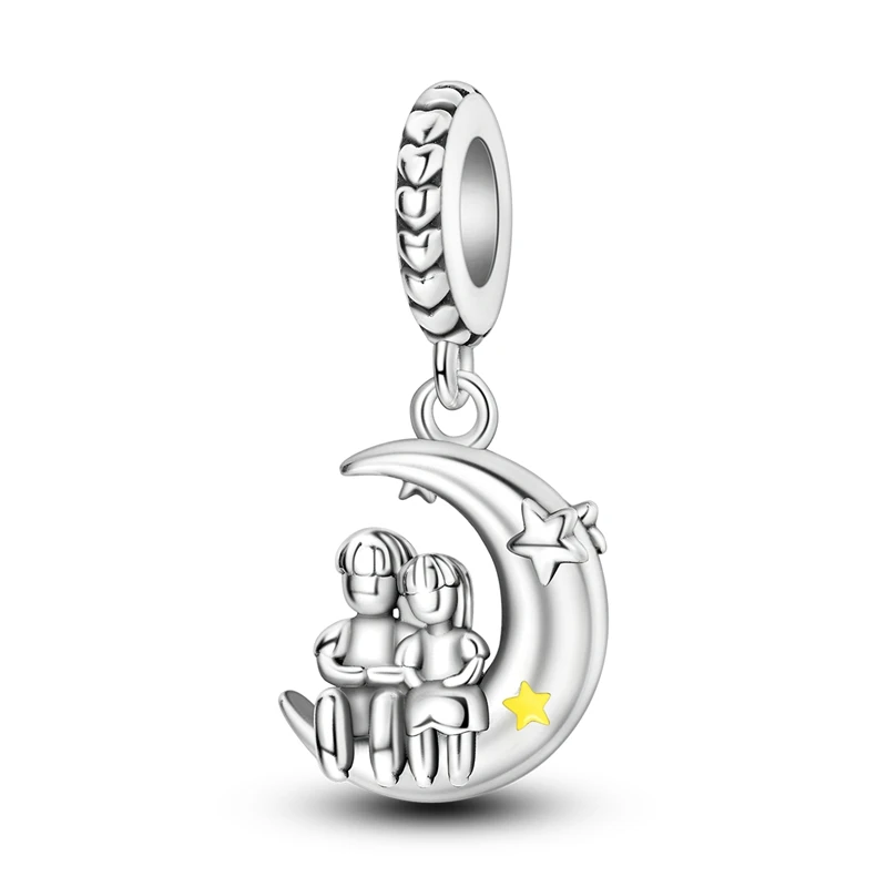 Valentine's Day Elements Couples Dangle Charm Beads for Bracelets