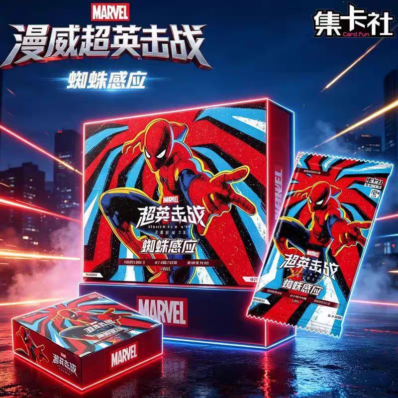 Original Card.Fun Marvel Hero Rush TCG Spider-Sense LP-01 Chinese Booster Pack Collectiable Surprise Toys Trading Card Game