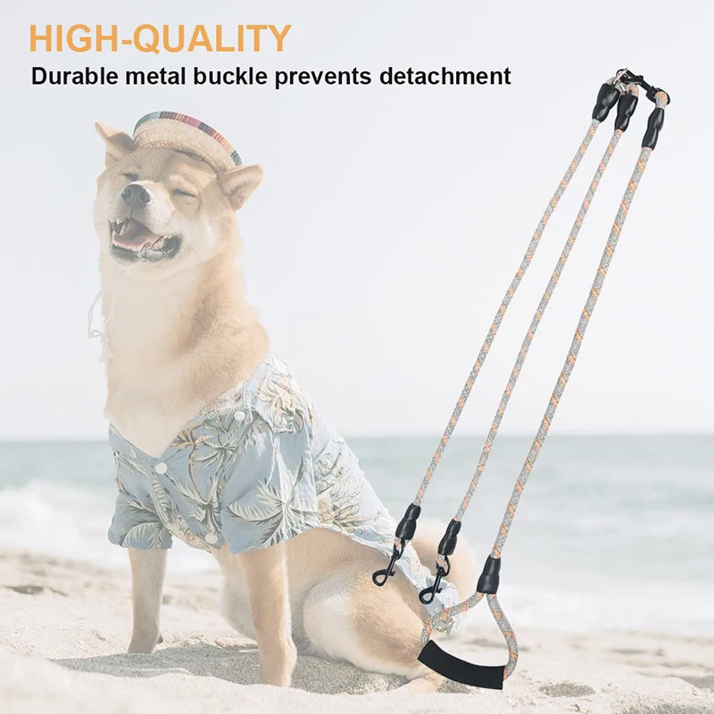 Benepaw schwere doppelte Hunde leine reflektierende bequeme gepolsterte Griff zwei Hunde leine 360 Grad Anti-Tangle Triple Pet Führ strick