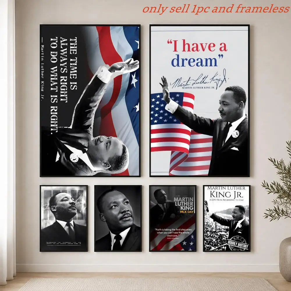 Famous People M-Martin Luther King Poster HD Hot Theme Singer/OST/Movie/Anime-Waterproof Self-Stick Home Decor