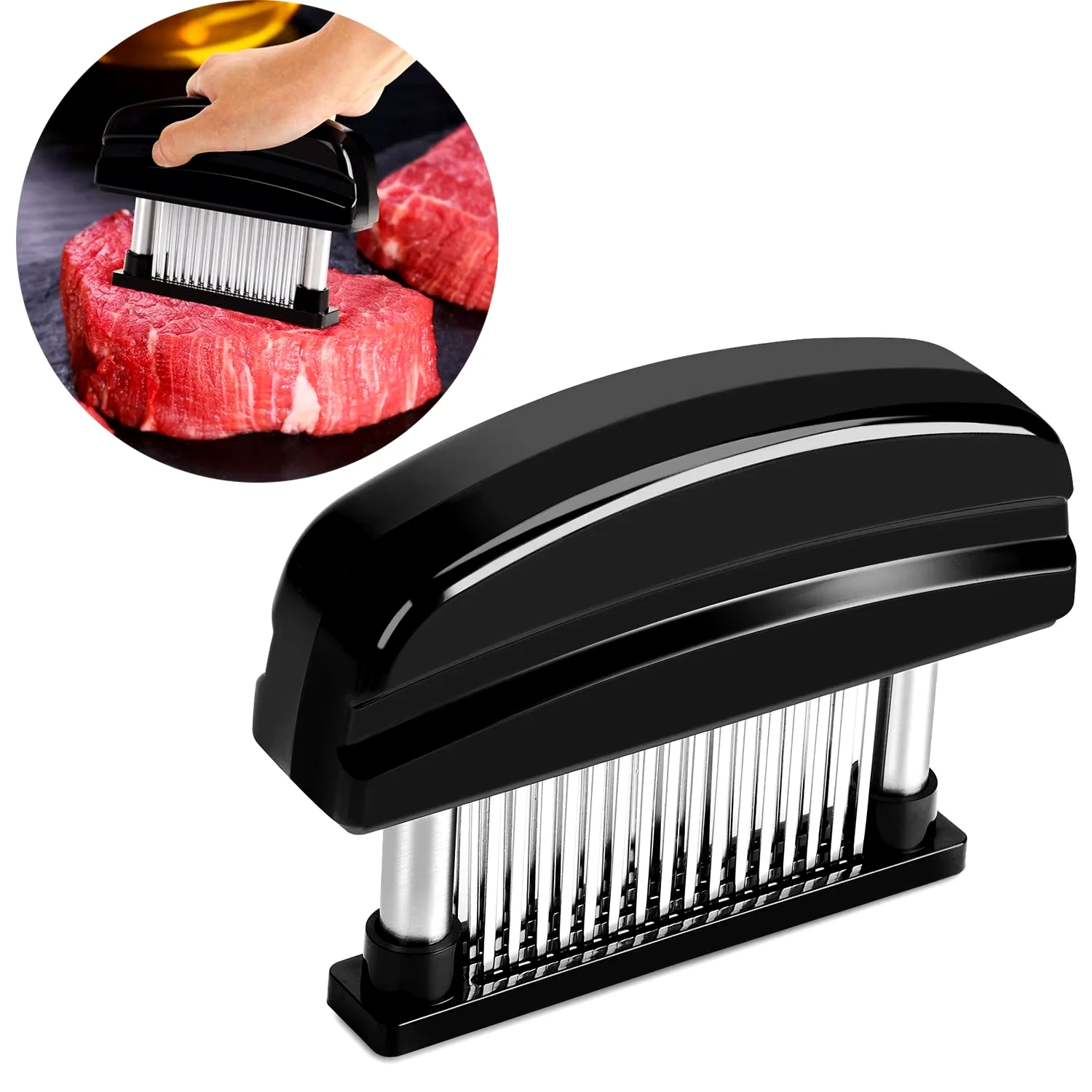 48 Blades Needle  Meat Tenderizer Stainless Steel Roast Meat Tenderizer Meat Beaf Steak Mallet Hammer Pounder YY033