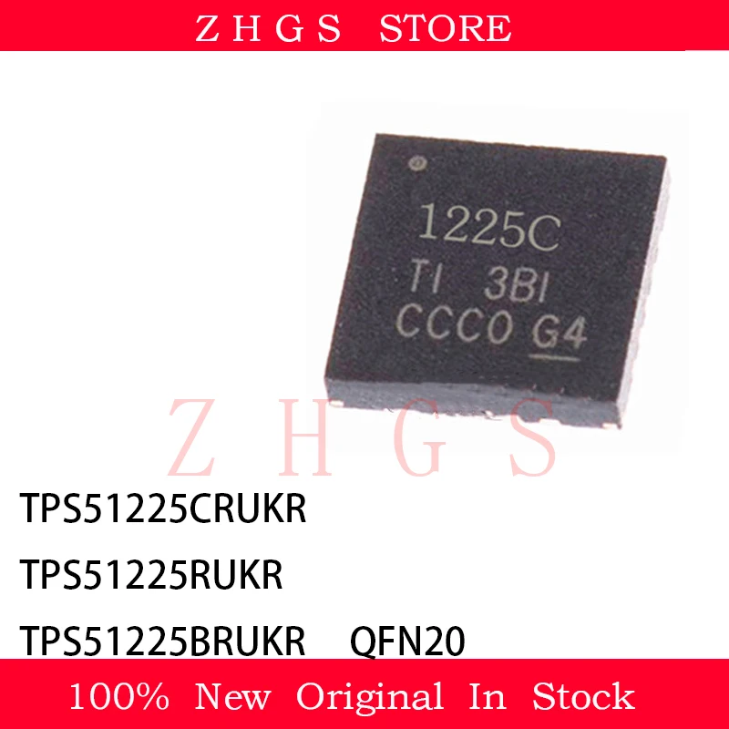 5PCS TPS51225CRUKR TPS51225RUKR TPS51225BRUKR 1225C 51225 1225B TPS51225 QFN20 Step-Down Controller IC CHIP NEW STOCK