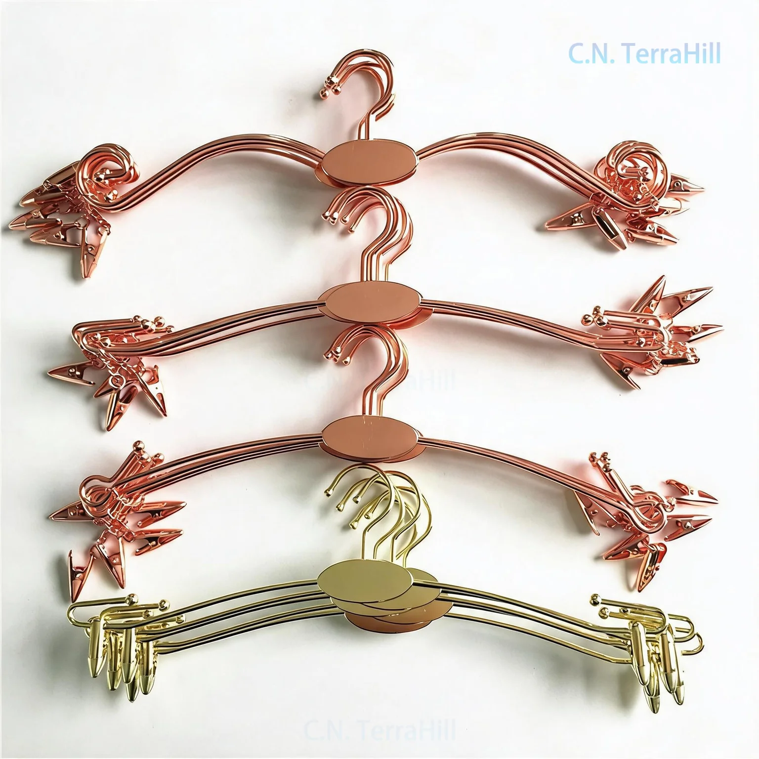 Metal Underwear Display Hangers for Lingerie Shops, Bra and Panty Clips, Clothing Rack Hangers for Retail Storage