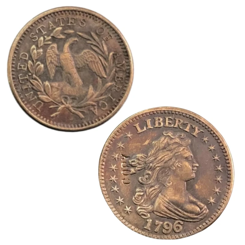 1796 US Draped Bust Dime Silver plated Copy coin