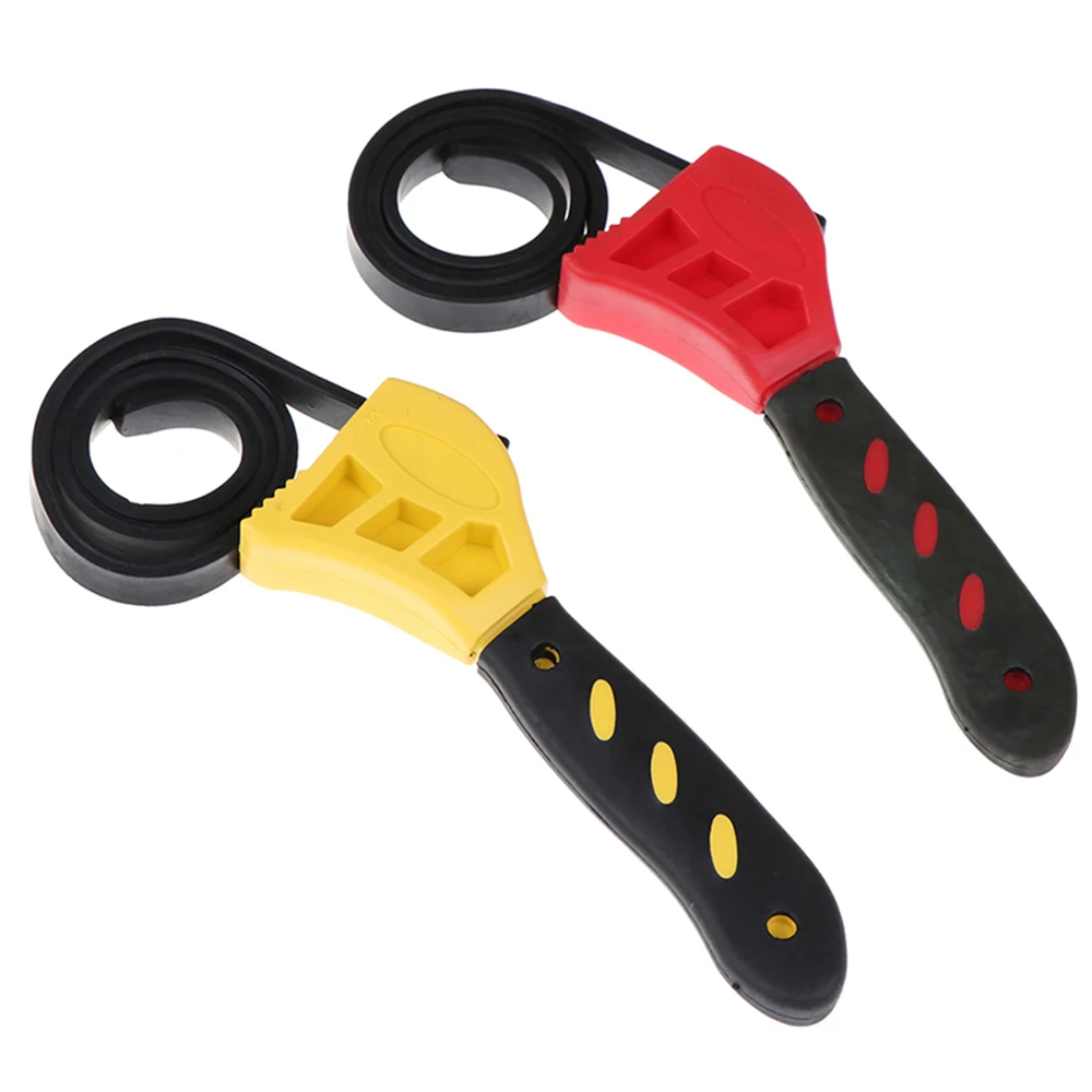 6/8 inch Disassembly Tool Rubber Belt Wrench Adjustable Strap rotated Oil Filter Wrench Jar Opener Iron Pipe Cartridge