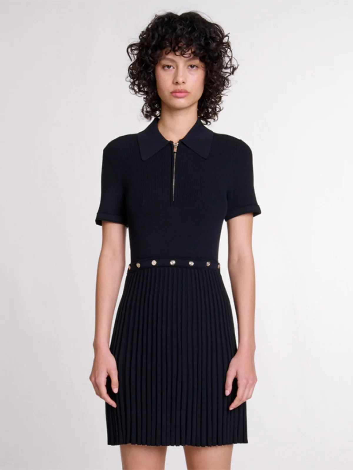 

MaSandeM Осенне-зимняя облегающая вязаная юбка-трапеция с высокой талией, разработанная Elely, для женщин OL Sle