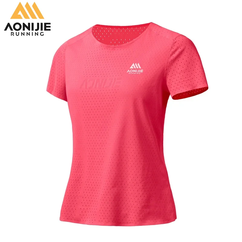 AONIJIE FW6191 Women Quick Drying Sports T-shirt Sports Outdoor Breathable Running Fitness Quick Dry Crew Neck Top