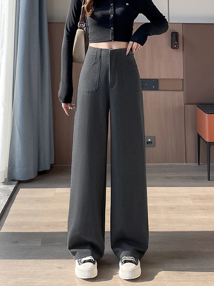 

Slimming High Waist Casual Pants Women's Spring 2026 Winter New Age Reduction Suit Pants High-End Long Pants Loose Feeling