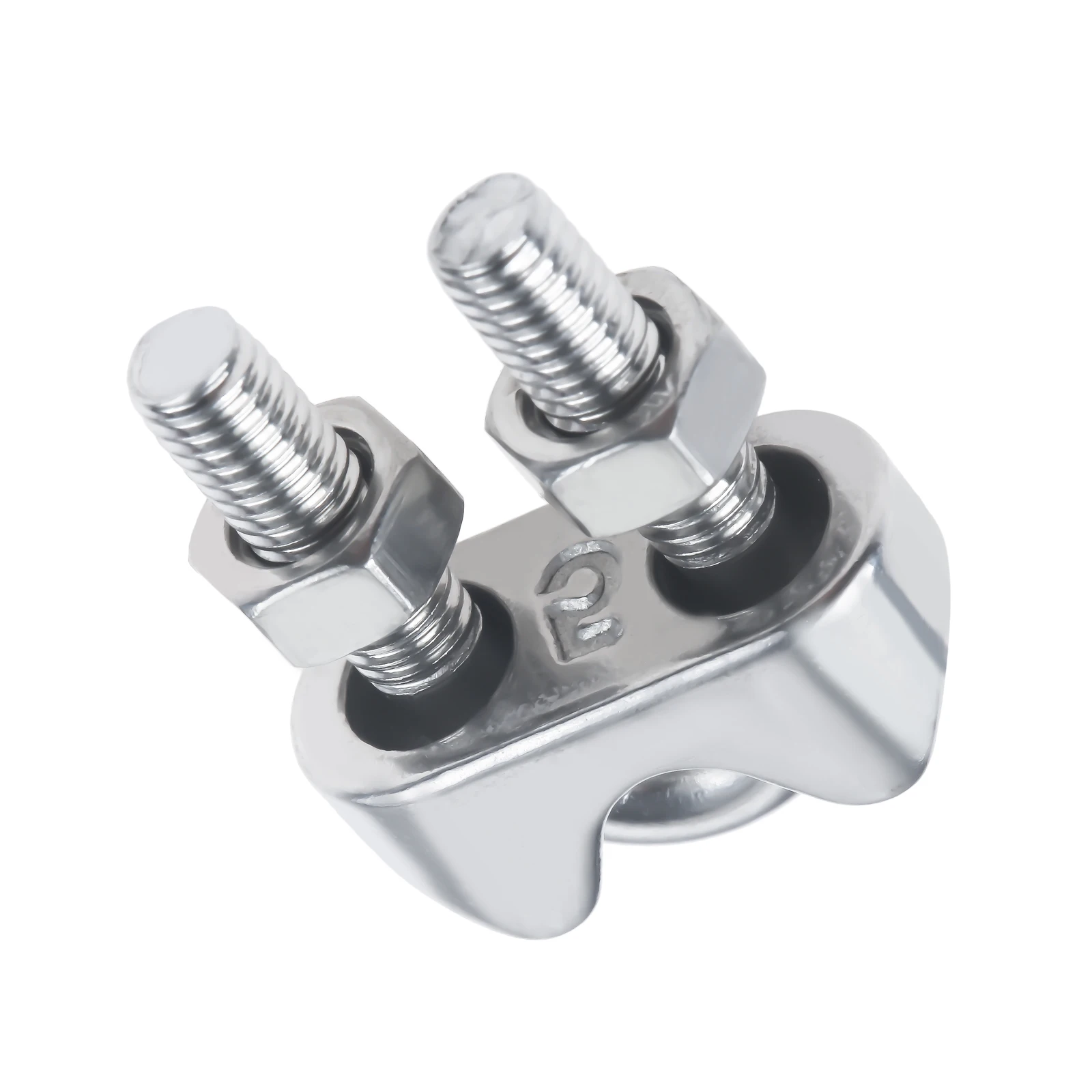 20Pcs U Shaped Clamp Wire Clips M2/3/4/5/6/8mm Cable Fastener Bolts Rigging Hardware Clamps 304 Stainless Steel Rope Sleeve