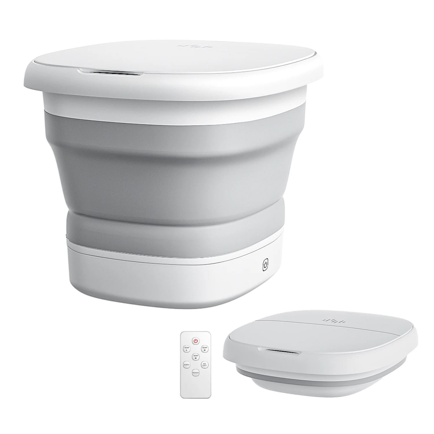 

10L Collapsible Foot Spa Massage with Water and Electricity Separation System,Foot Bath with Three Level Temperature Control,Bub