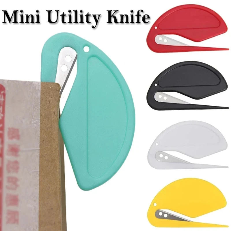 Portable Letter Opener Sword Utility Knife Box Cutter Mini Envelope Opener Semicircle Paper Cutter Letter Opener Office Supplies