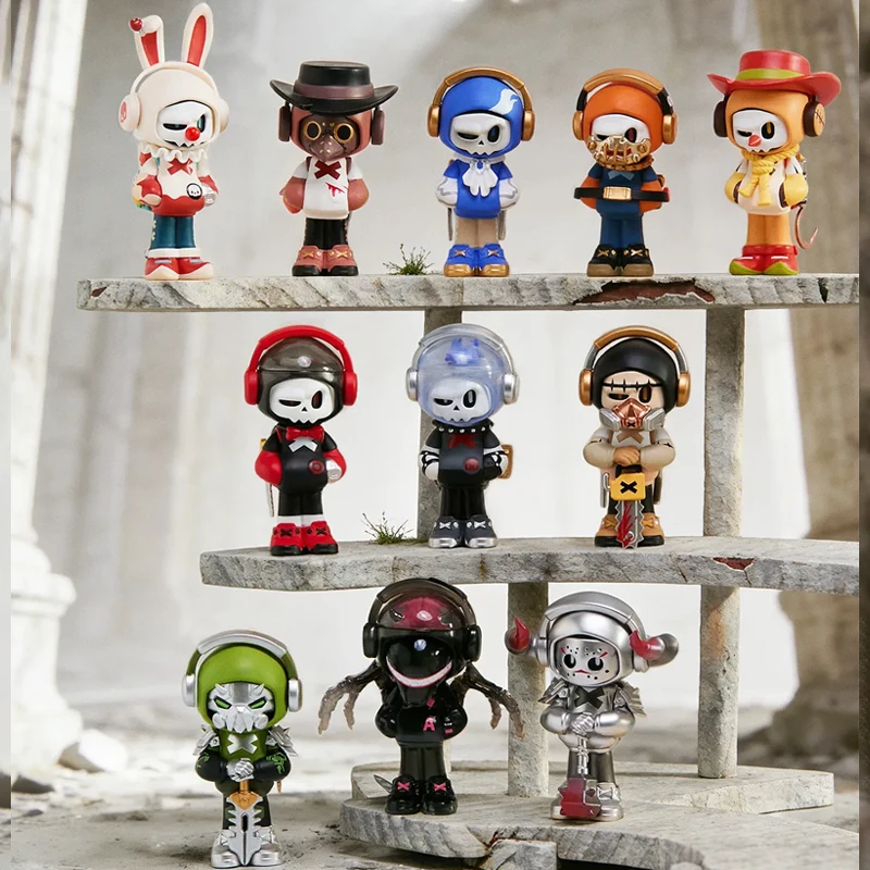 

Оригинальная фигурка-скелет Mr.Bone Mini 3-го поколения из серии Mr.Bone The Wicked Union, таинственная коробка, постапокалиптическая игрушка