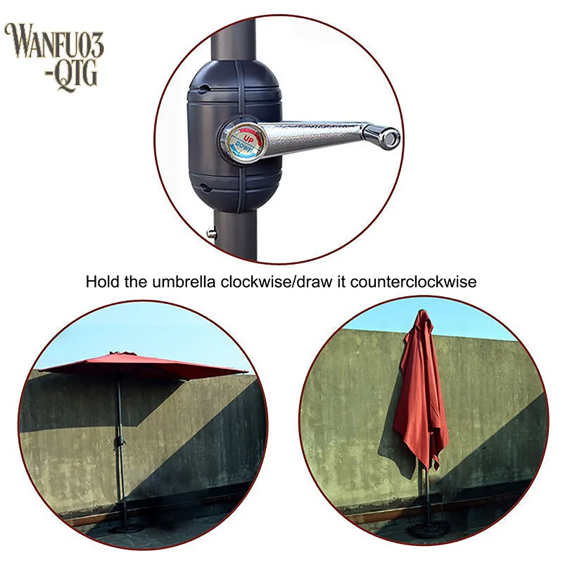Hot Sale Parasol Shaker Crank Handle Patio Umbrella Crank Handle Umbrella Accessories Patio Outdoor Replace Umbrella Patio Parts