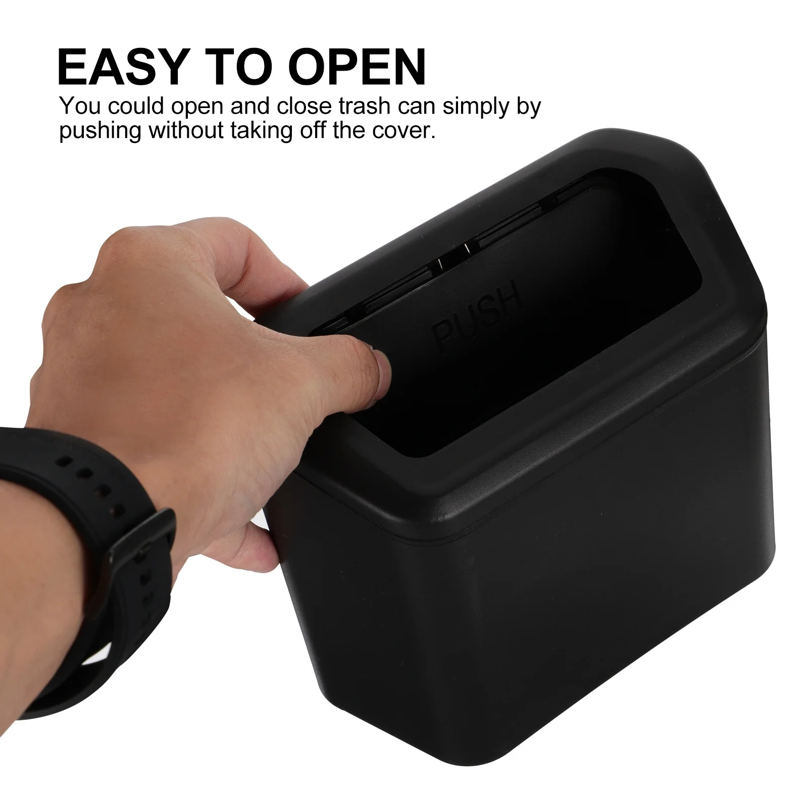 

Portable Hanging Car Garbage Can Strong Durable Lid For Vehicle Home Office Kitchen Bedroom College Dorms Universal