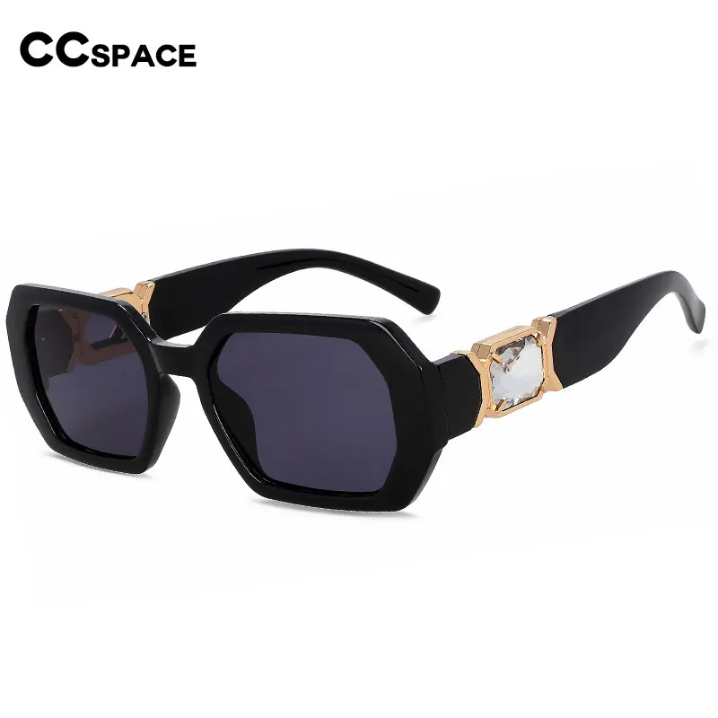 56207 Luxury Brand Sunglasses Women Oversized Diamond Sun Glasses for Female Rectangle Vintage Stripe Sunglasses Uv400
