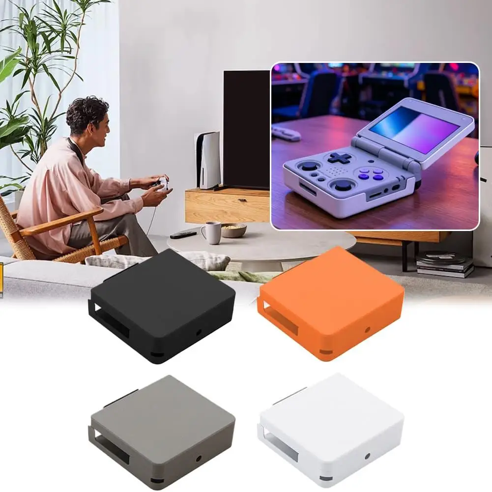 For Anbernic RG34XXSP Top And Bottom 3D Printed Cover Personalized Handheld Device Protective Shell Dust‑Proof Scratch‑Resistant