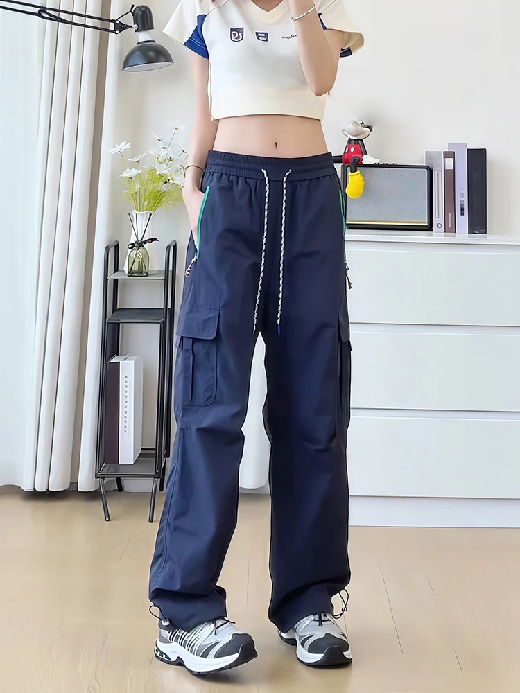 

Легкие рабочие брюки Qui Dry королевского синего цвета для мужчин и женщин, летние спортивные брюки на открытом воздухе, американские велосипедные брюки десантника