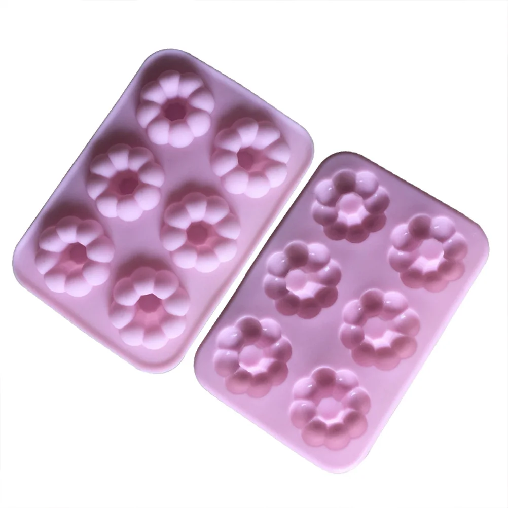 

6-Cavity Pumpkin Shaped Donut Mold Food Grade Silicone Non-Stick Bakeware for Easy Release Dishwasher Refrigerator Safe Kids