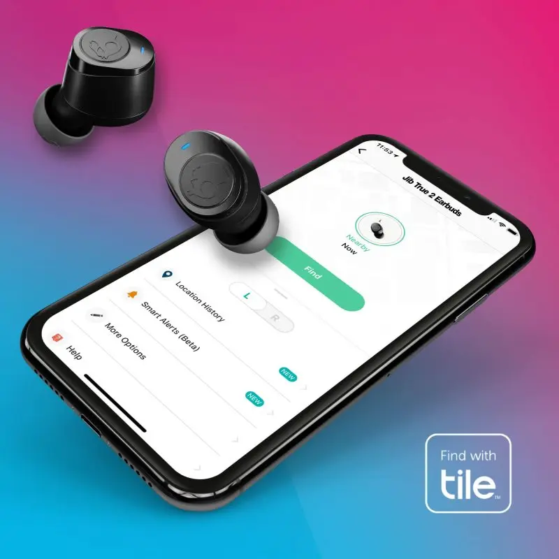 Original Skullcandy S1JTW-P948 Wireless Headphones IPX4 Waterproof Earphones Bluetooth 5.2 33 Hours Battery Built-in Tile™