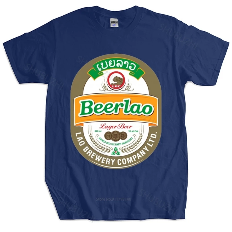 New fashion t-shirt cotton tees BEERLAO ASIAN JAPANESE CHINESE BEER LAGER FILM MOVIE T SHIRT Cotton T-shirt Drop Shipping