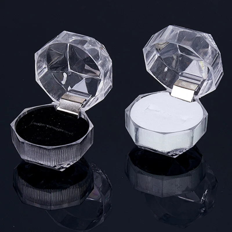 Hot Sale Jewelry Package Rings Earring Box Acrylic Transparent Wedding Packaging Jewelry Box 2022 Acrylic Ring Boxes Jewel Case