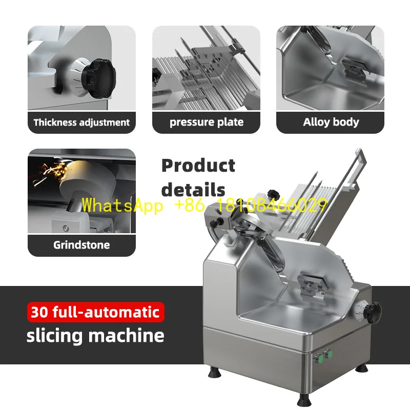 

Slicer Stainless Steel Long Service Life Beef Slicing Machine Electric Meat Machine Commercial Full Automatic Meat