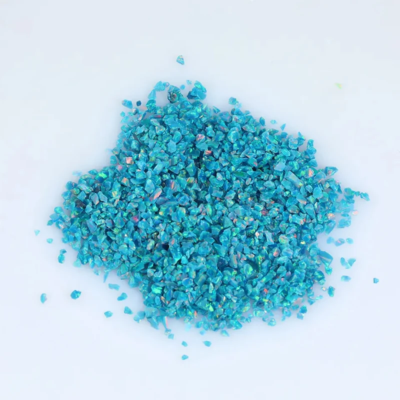 5g--30g/Lot 1mm-2mm OP01-OP45 Free Shipping Sparkly Synthetic Crushed Opal Gemstone Material for Ring