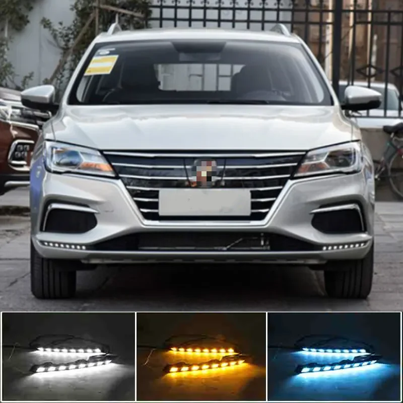 LED كشافات ل Roewe i5 الضباب ضوء الديناميكي سيارة الوفير العلوي ل Roewe i5 النهار ضوء 2019 ~ 2021y DRL اكسسوارات السيارات