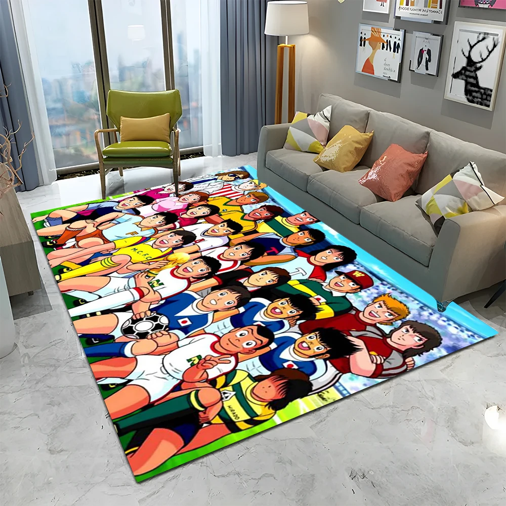 Anime Captain Tsubasa Soccer Cartoon Carpet Rug for Home Living Room Bedroom Sofa Doormat Decor,kids Area Rug Non-slip Floor Mat