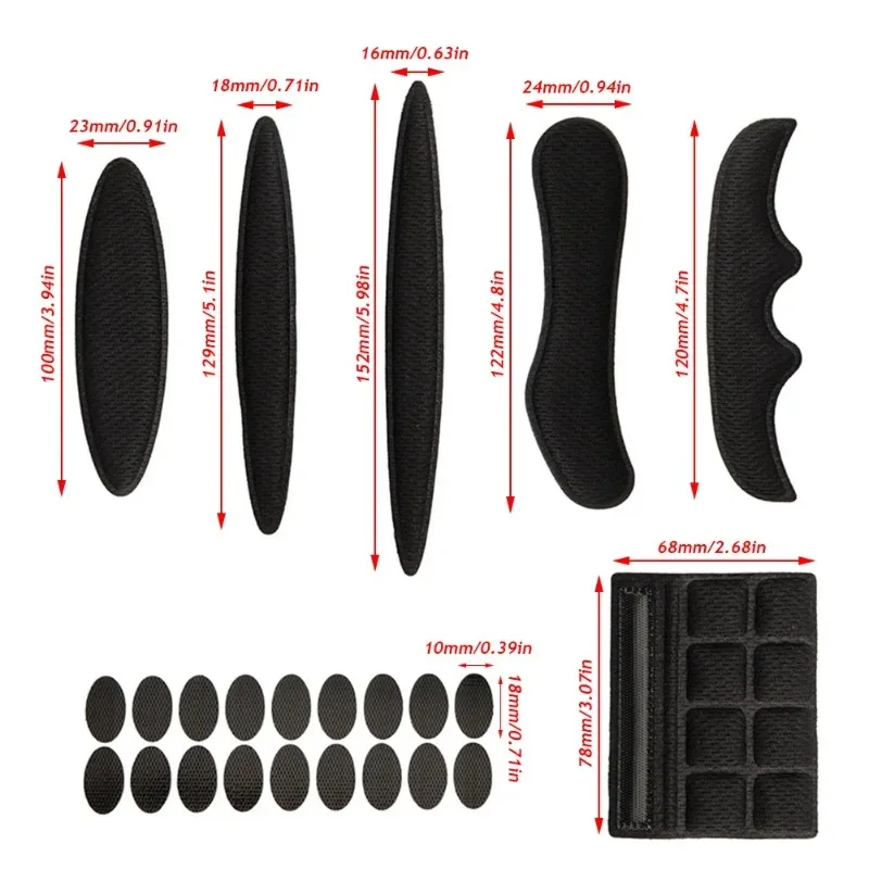 1Set 27Pcs Universal Helmet Foam Padding Kit Replacement Inner Pads For MTB Motorcycle Cycling Helmet