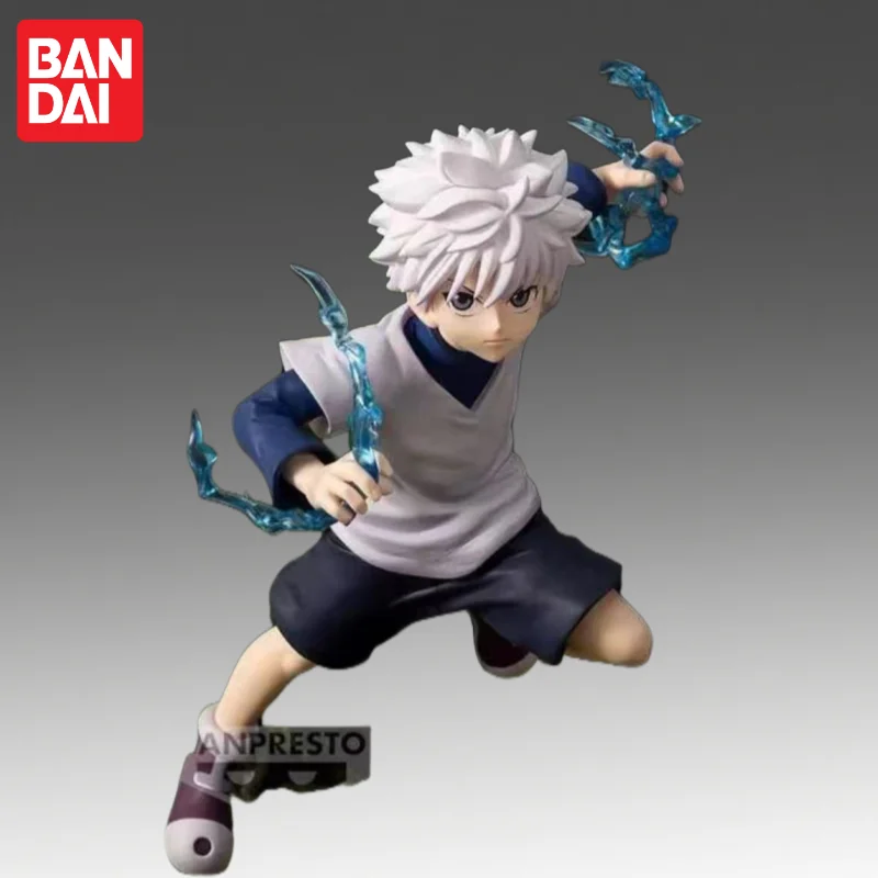 

В наличии Bandai, оригинальная фигурка Banpresto Hunterxhunter Killua Zoldyck, модель куклы, новая в штучной упаковке, персонажи аниме, гараж