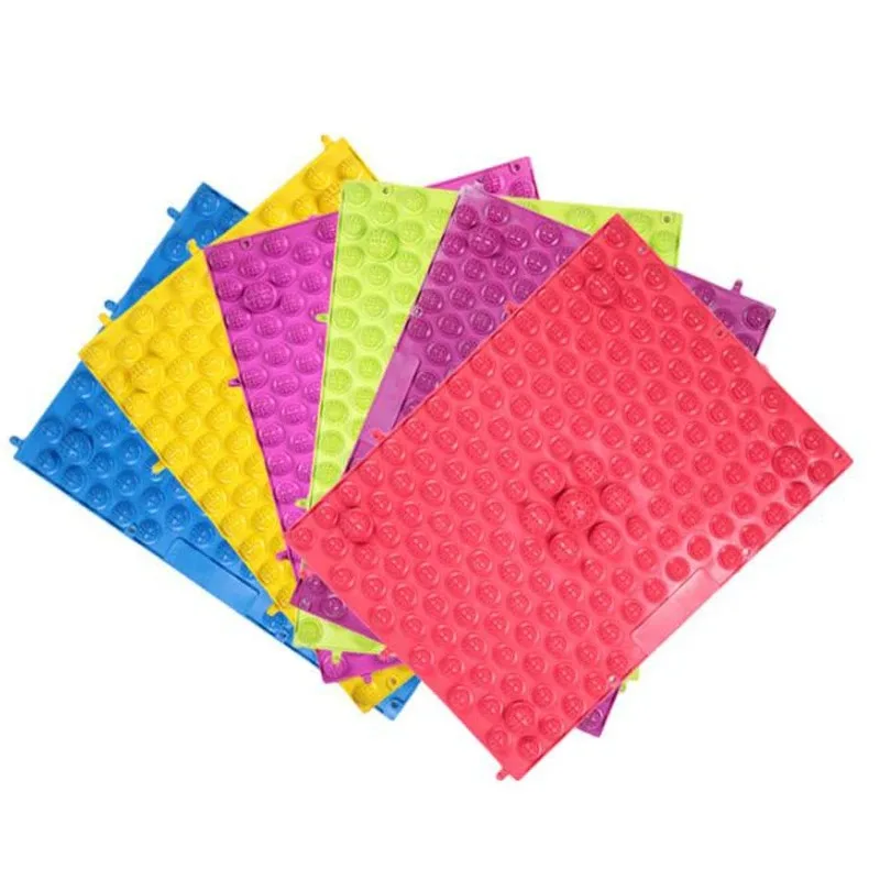 6Pcs/Set Pressure Game Fitness Toys Sensory Integration Toys Acupressure Therapy Foot Reflexology Play Floor Mat Walking Massage