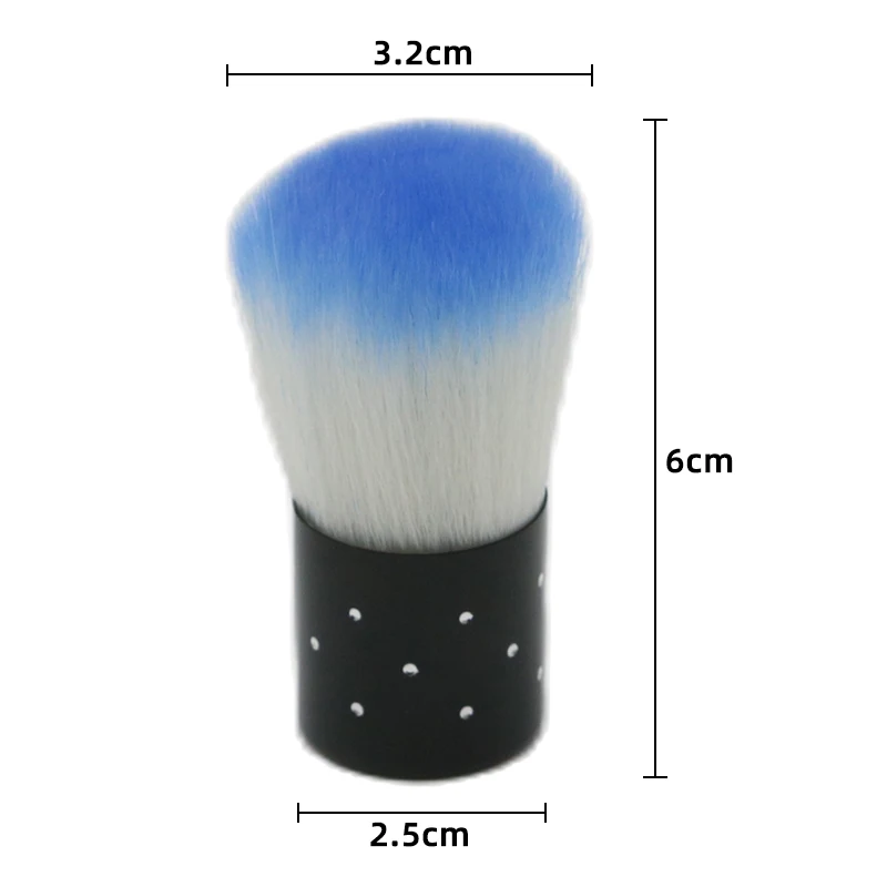 1Pcs Soft Nail Cleaner Brush Mini Stainless Steel Handle Remove Dust Small Angle Cleaning Brush For Nail Art Care Manicure Tools