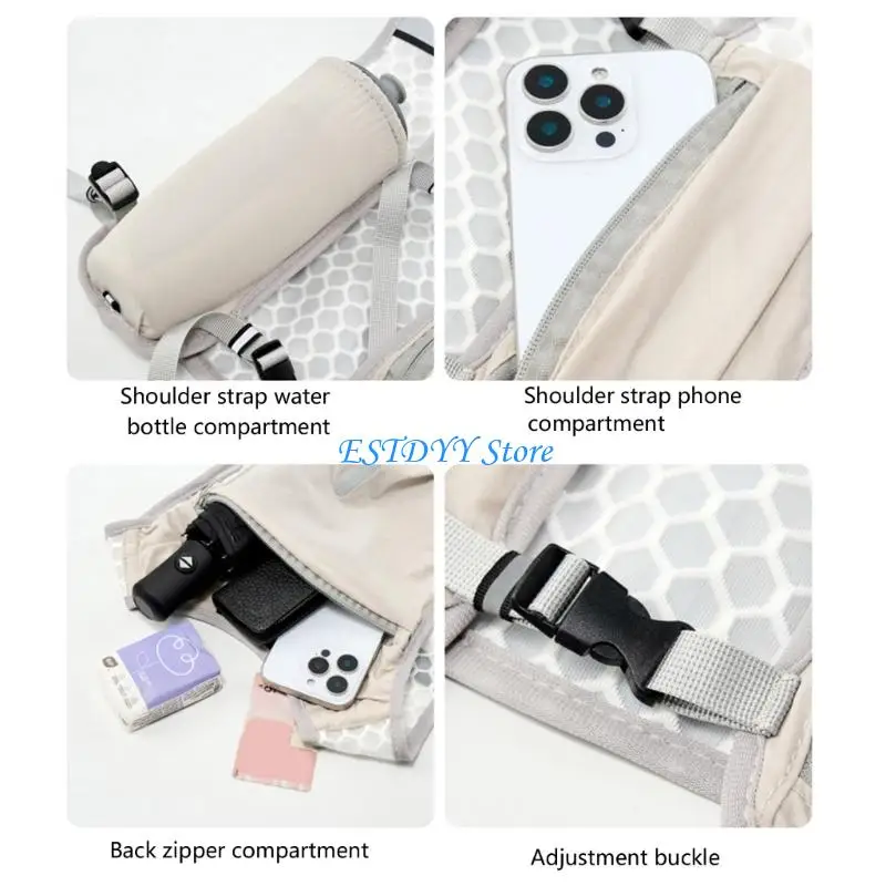 G6DE Running Vest for Men Women Reflective Hydrated Bag Water Bottle Holder Hydrated Backpack Running Backpack