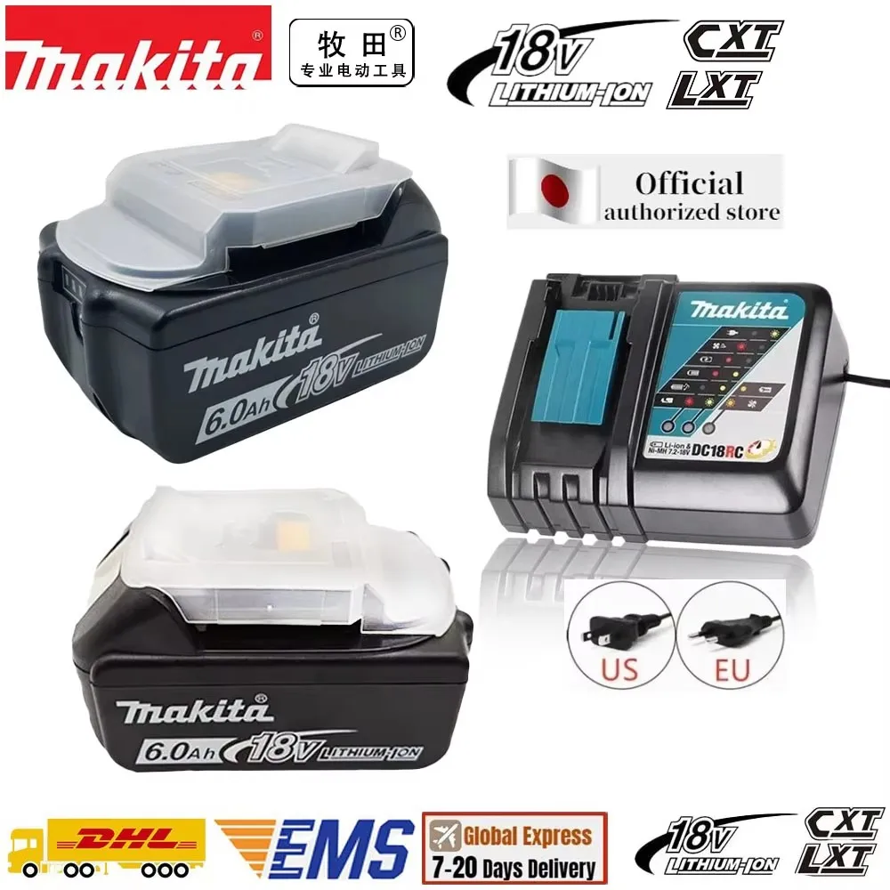 

Makita 100% original 18V Makita 6000mAh lithium-ion rechargeable power tool 18V replacement battery BL1860 BL1830 BL1850 BL1860B
