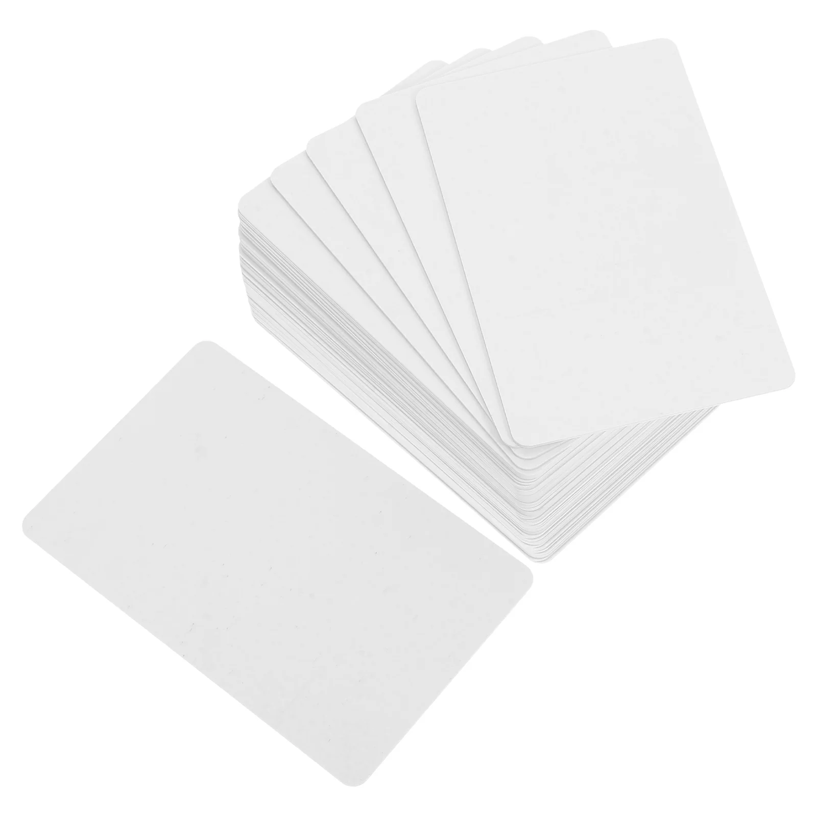 

50Pcs White Card PVC Blank Plastic Business Blanks Ink Jet Printable Playing Card Double Side Printing Card Blank Business Card